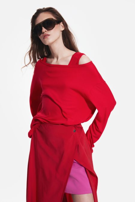 Alternative view of Boat-neck layer set Watermelon