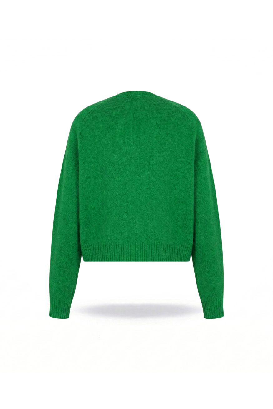 Kardigan z wełny merino Pure Green - obrazek 4