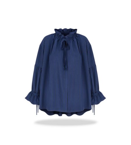 Striped flowy shirt Midnight Blue