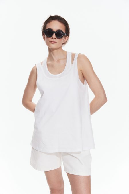 Alternative view of Layered tank set Light Grey