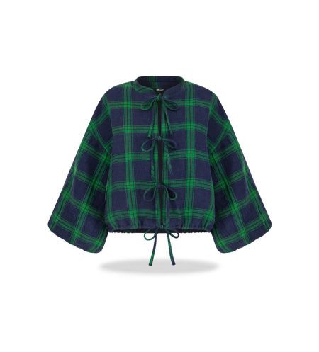 Linen jacket Green Tartan