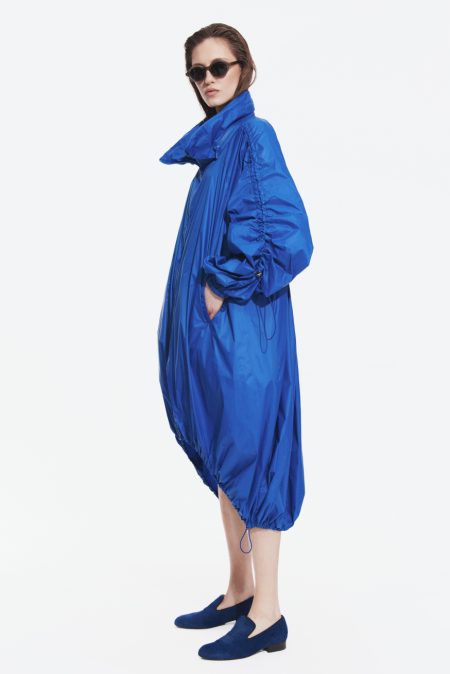 Alternative view of Nylon baggy coat Cobalt