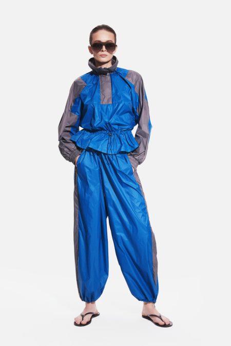 Alternative view of Nylon baggy trousers Cobalt