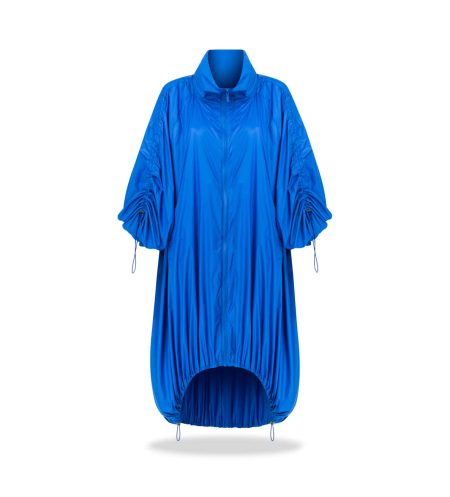 Nylon baggy coat Cobalt