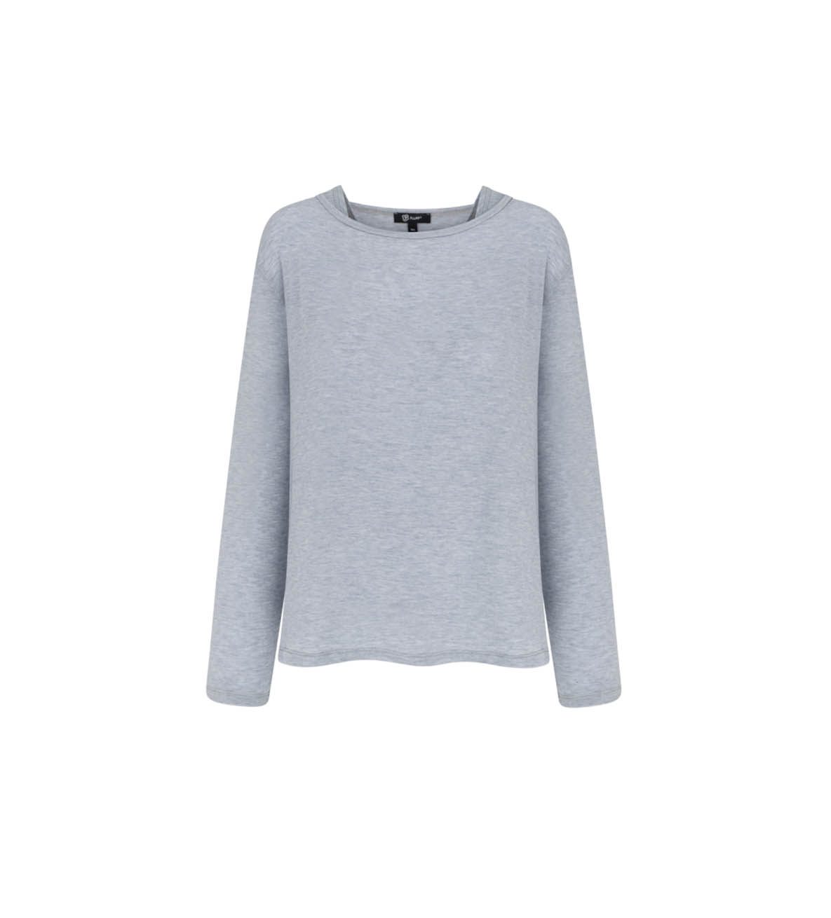 Boat-neck layer set Light grey