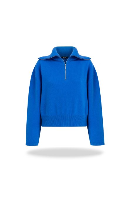 Sweter merino/kaszmir Super Blue - obrazek 8