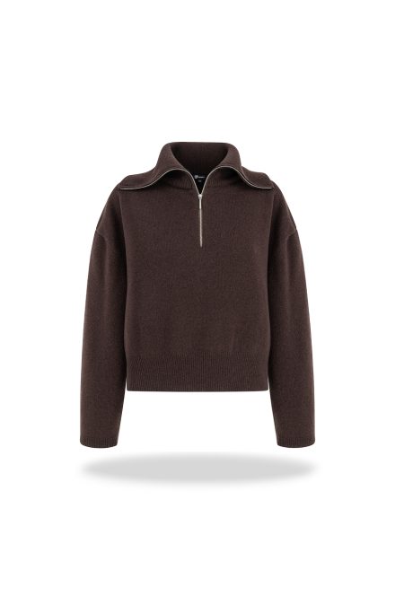 Sweter merino/kaszmir Brown - obrazek 8