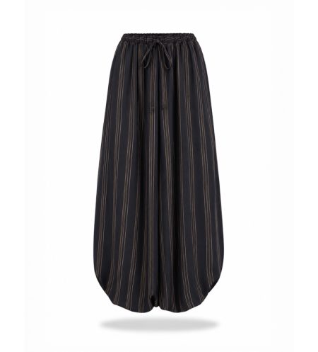 Alladynki w paski Burgundy