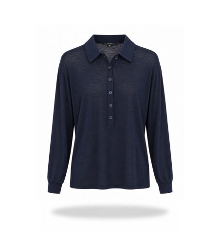Longsleeve z kaszmirem Navy