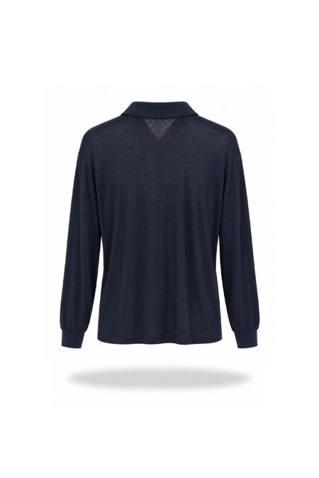 Longsleeve z kaszmirem Navy - obrazek 7